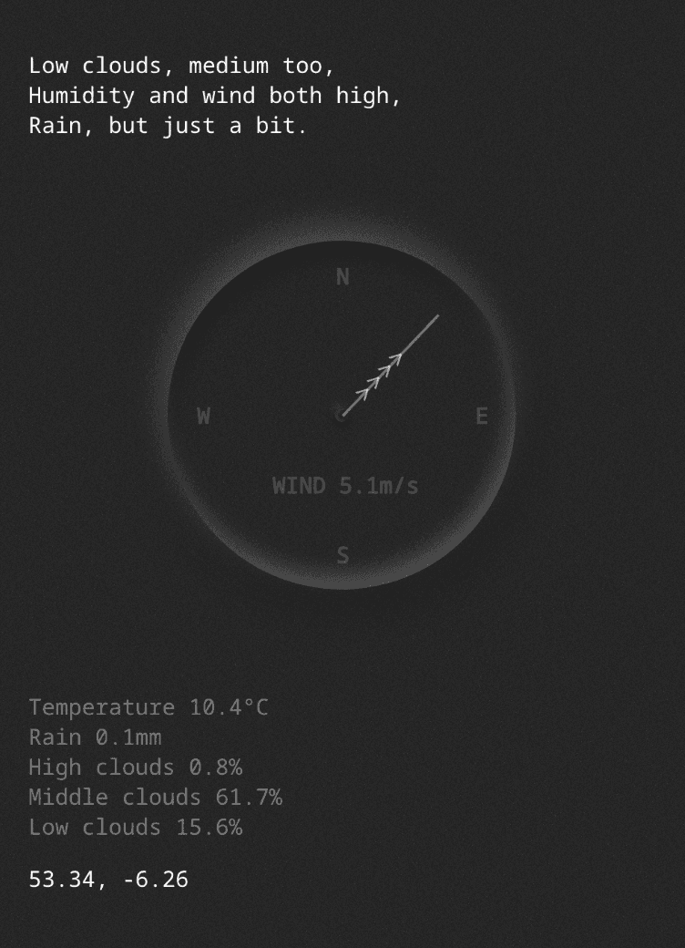 Weather Haiku screenshot