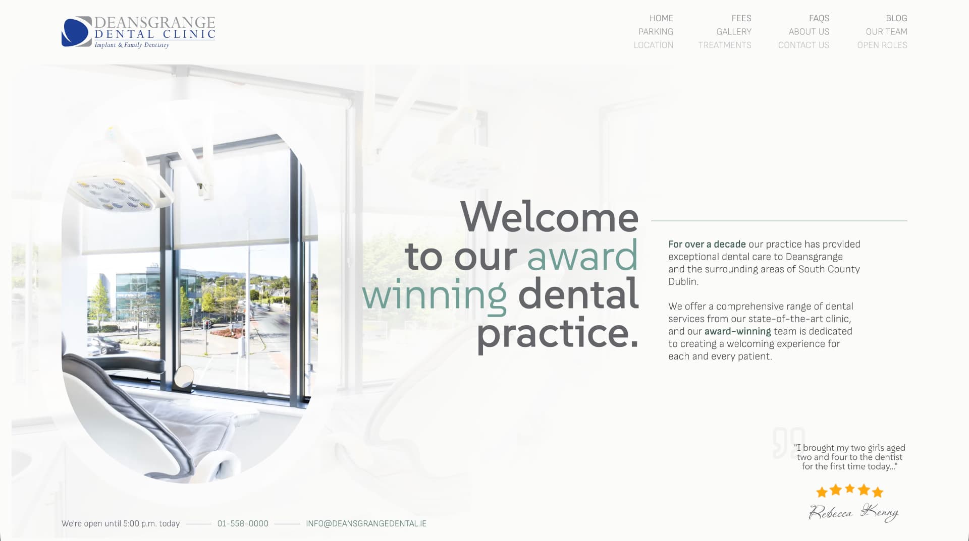 Deansgrange Dental Clinic website