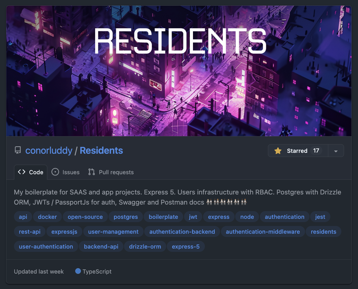 Residents GitHub repo